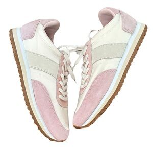 NWOT J. CREW Sneaker Shoes Trainers White Gray Pink Size 7